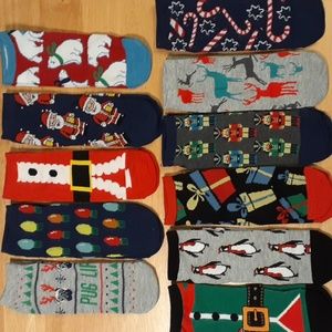 NWOT Holiday Socks 11 pairs FF125
